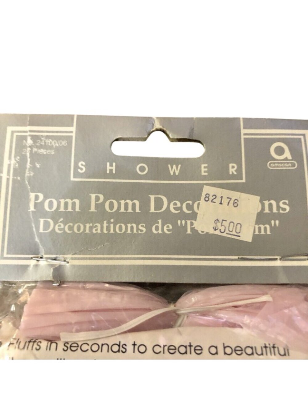Vintage Amscan Pink Wedding Car Pom Poms 25 Ct NOS Parade Float Decorations RARE - Picture 4 of 6